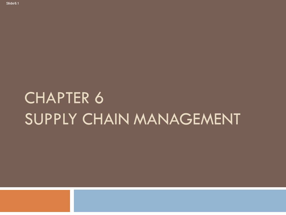 Mcqs for chapter 6 supply chain management
